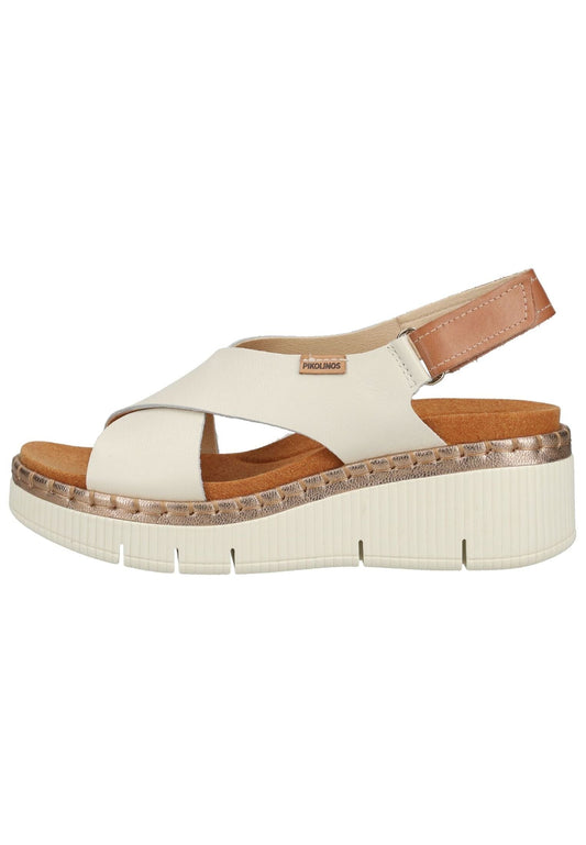Pikolinos Sandalen Leder Weiß/Gold