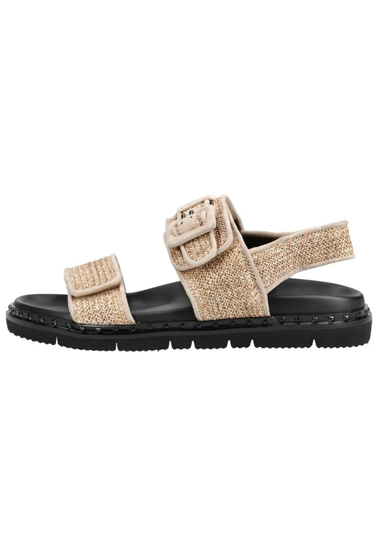 Regarde Le Ciel Sandalen Leder/Textil Schwarz/Braun