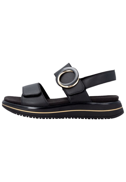 Remonte Sandalen Glattleder Schwarz