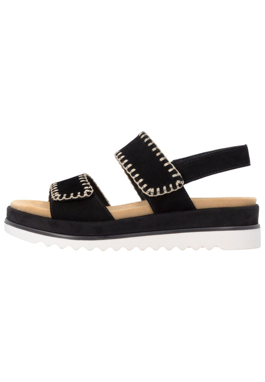 Remonte Sandalen Leder Schwarz