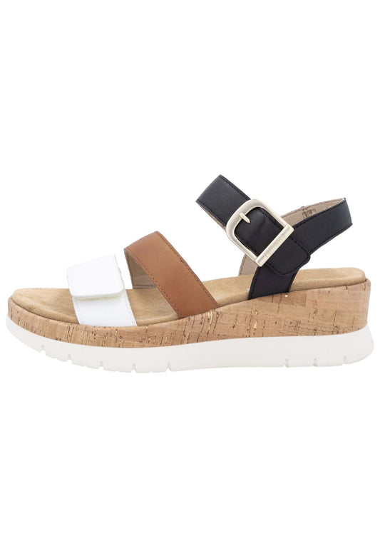 Remonte Sandalen Leder Schwarz/Weiß