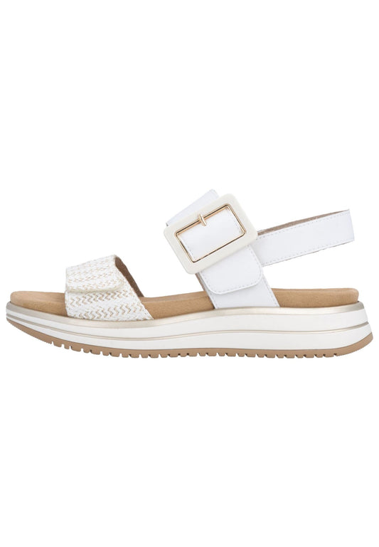 Remonte Sandalen Leder Weiß/Gold