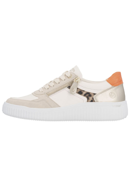 Remonte Sneaker Leder/Synthetik Weiß/Beige
