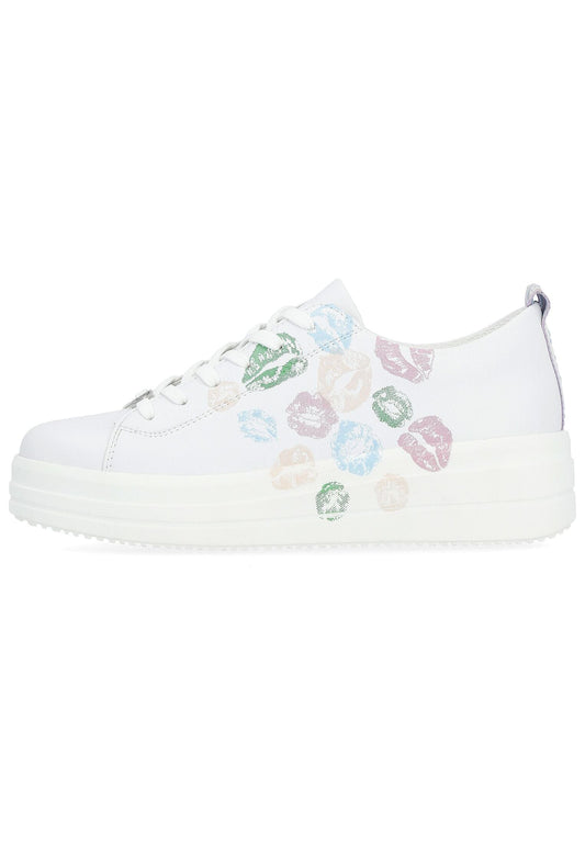 Remonte Sneaker Lederimitat Weiß Kombi