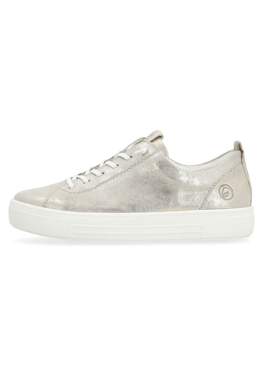 Remonte Sneaker Veloursleder Beige/Silber