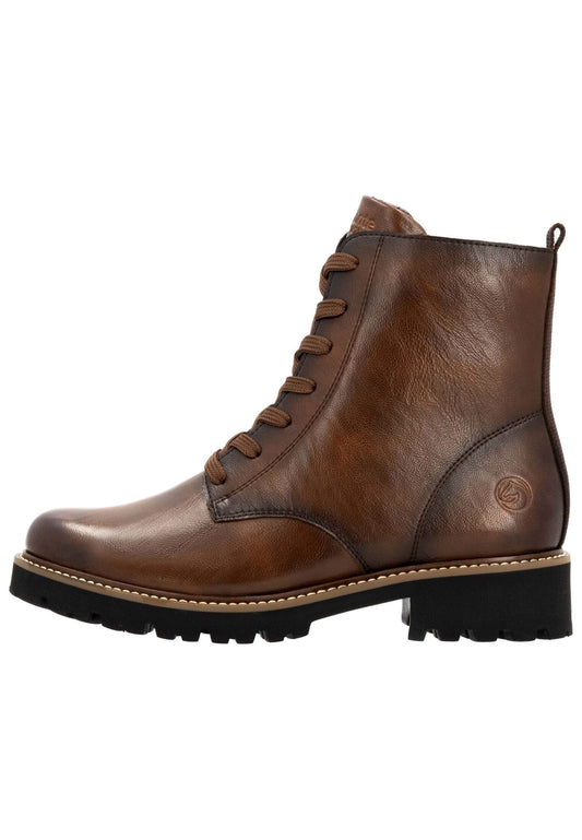 Remonte Stiefelette Glattleder Mahagony Warmfutter