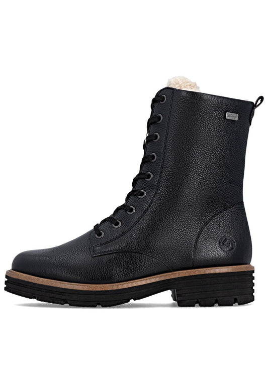 Remonte Stiefelette Leder Schwarz Warmfutter