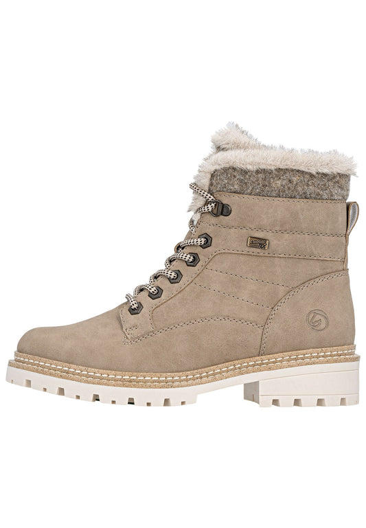Remonte Stiefelette Lederimitat/Textil Camel Warmfutter