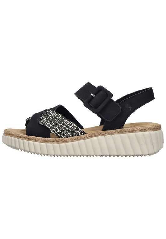 Rieker Sandalen Textil Schwarz