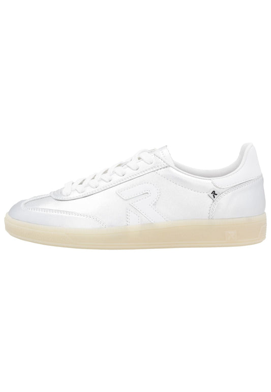 Rieker Sneaker Glattleder Silber/Weiß