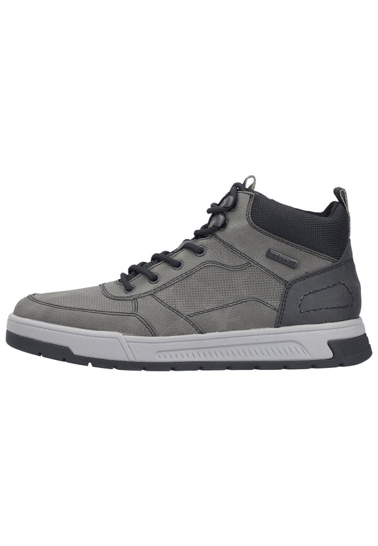 Rieker Sneaker Lederimitat Grau/Schwarz Warmfutter