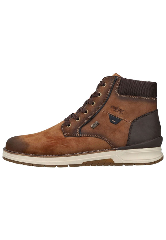 Rieker Stiefelette Lederimitat/Textil Braun