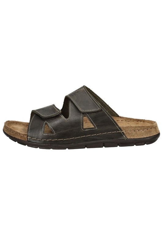 Rohde Pantoletten Leder Olive