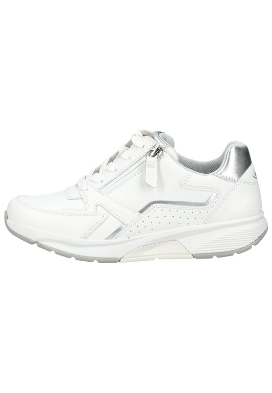 rollingsoft Sneaker Glattleder Weiß/Silber