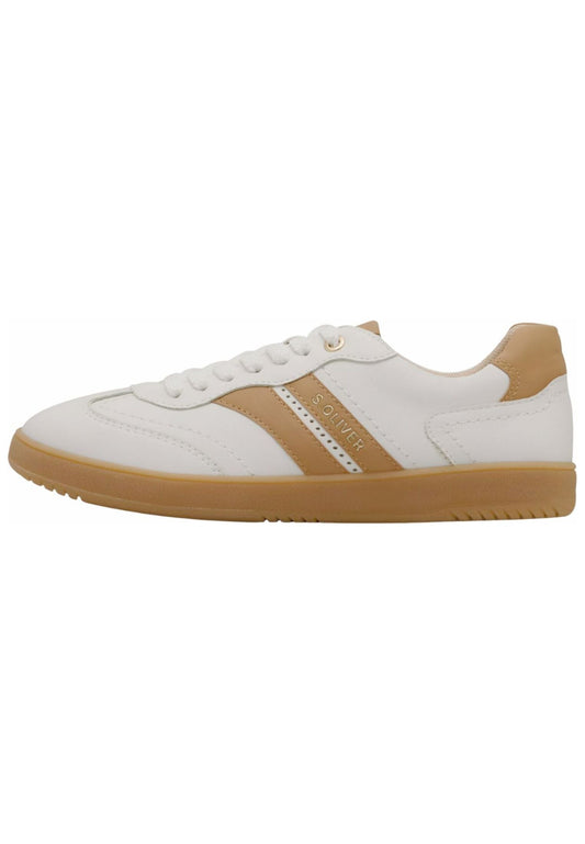 s.Oliver Sneaker Leder Weiß/Beige