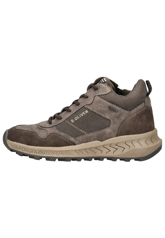 s.Oliver Stiefelette Lederimitat/Textil Taupe Warmfutter