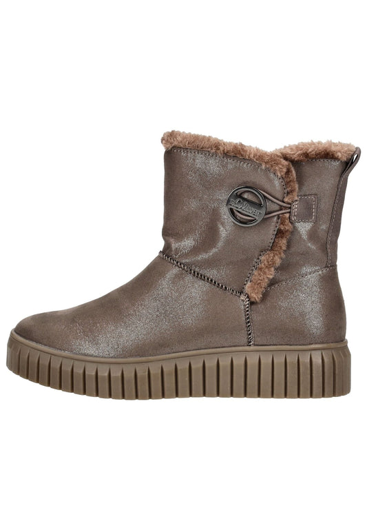 s.Oliver Stiefelette Textil Bronce Warmfutter