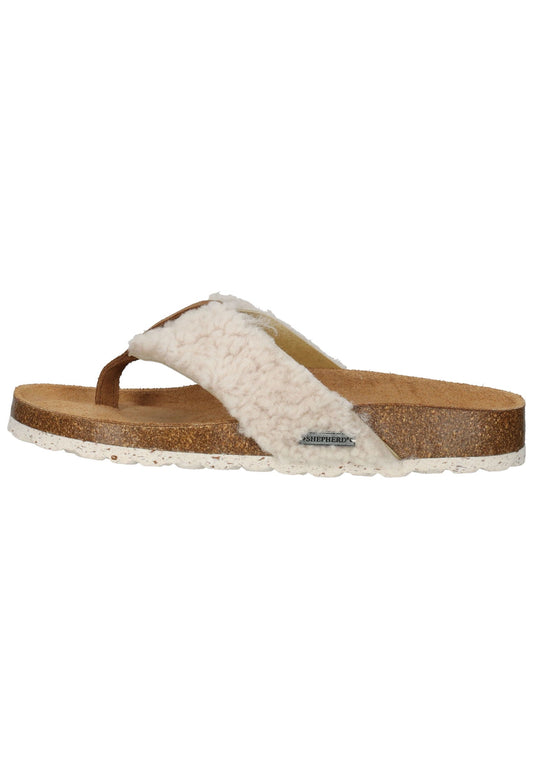 Shepherd Hausschuhe Lammfell Creme