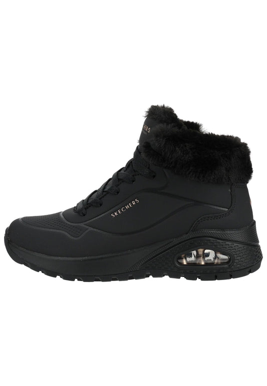 Skechers Sneaker Lederimitat Schwarz Warmfutter