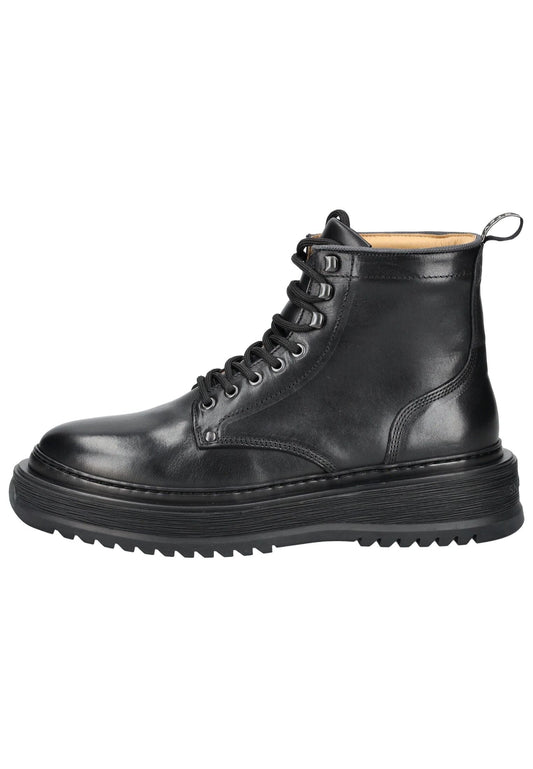 Sneaky Steve Stiefelette Leder Schwarz Warmfutter