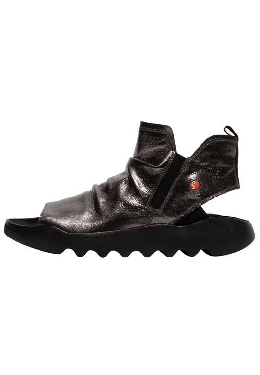 softinos Sandalen Leder/Textil Graphite