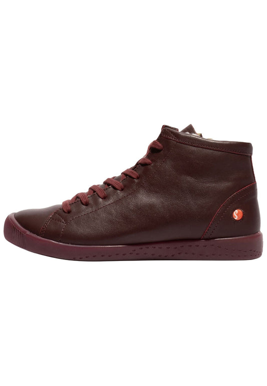 softinos Sneaker Leder Dunkelrot Warmfutter