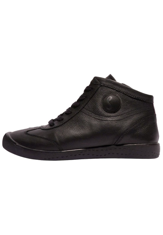softinos Sneaker Leder Schwarz