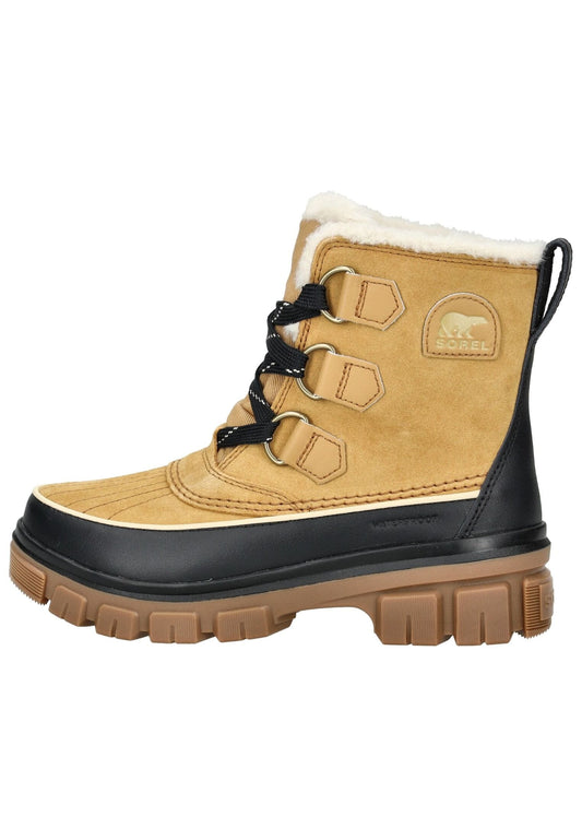 SOREL Stiefelette Veloursleder Curry Warmfutter