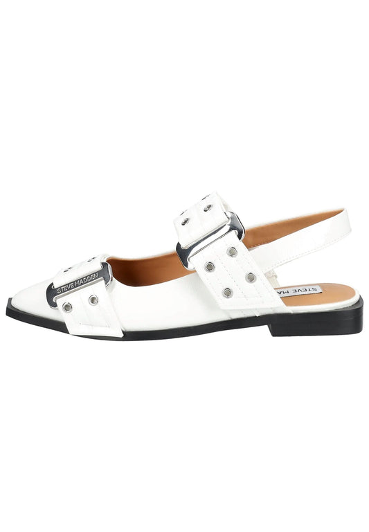 Steve Madden Ballerinas Lederimitat Weiß Lack