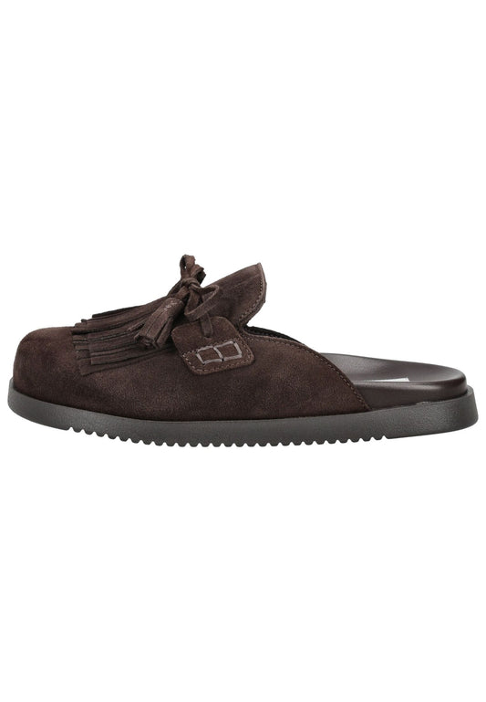 Steve Madden Pantoletten Veloursleder Dunkelbraun