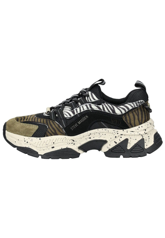 Steve Madden Sneaker Veolurs/Textil/Synthetik Olive/Weiß
