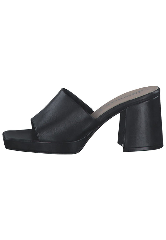 Tamaris Pantoletten Leder Schwarz