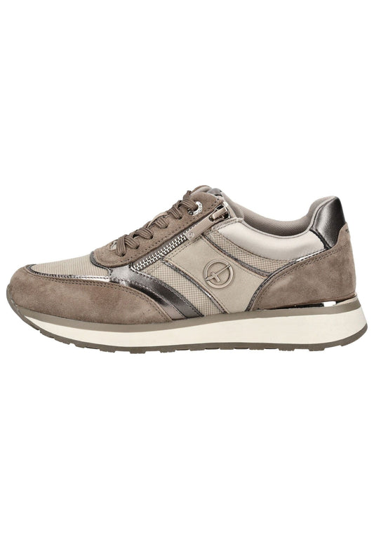 Tamaris Sneaker Veolurs/Textil/Synthetik Taupe