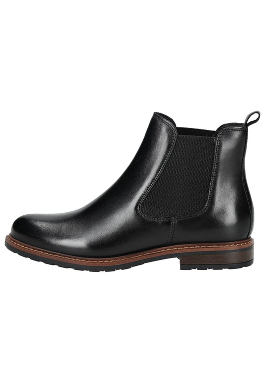 Tamaris Stiefelette Leder/Textil Schwarz