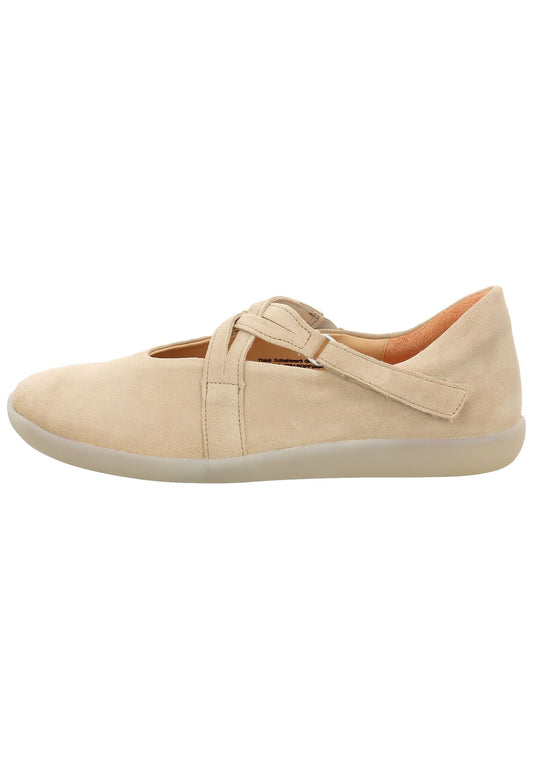 Think! Slipper Veloursleder Cream