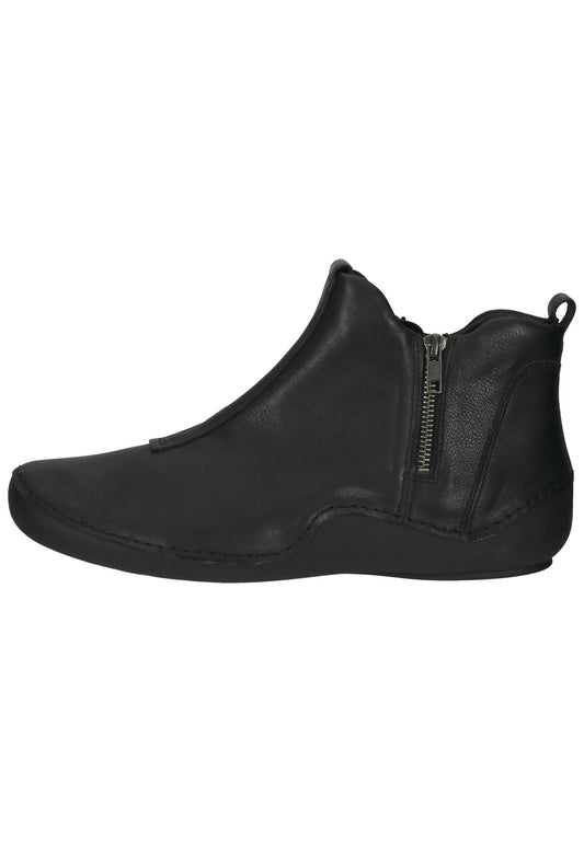 Think! Stiefelette Glattleder Schwarz Kombi
