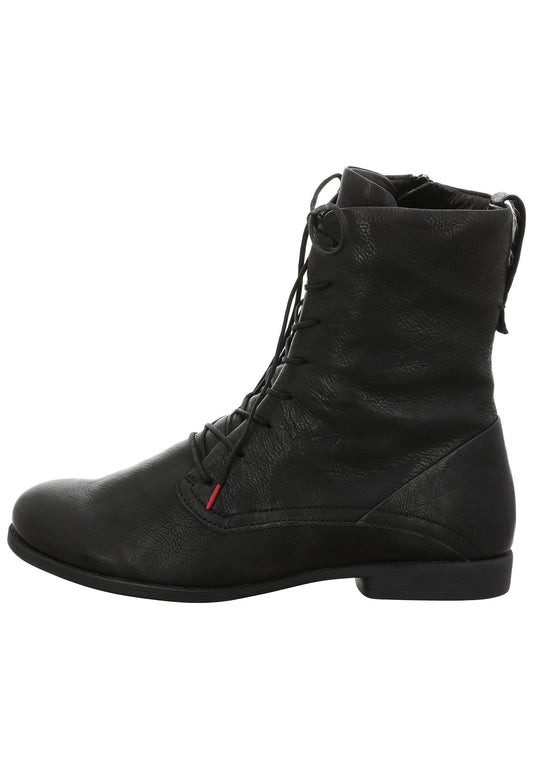 Think! Stiefelette Nappaleder Schwarz Warmfutter