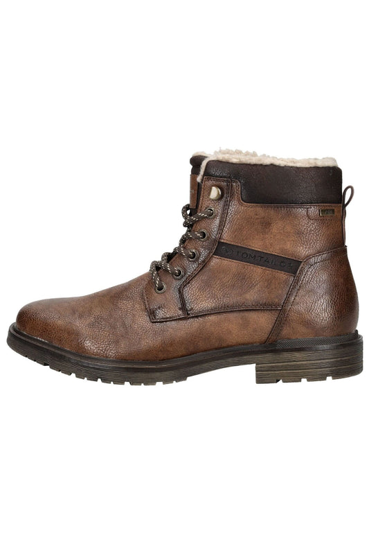 Tom Tailor Stiefelette Lederimitat Braun Warmfutter