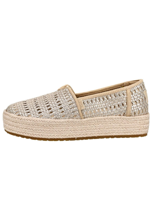 TOMS Halbschuhe Textil Beige/Gold