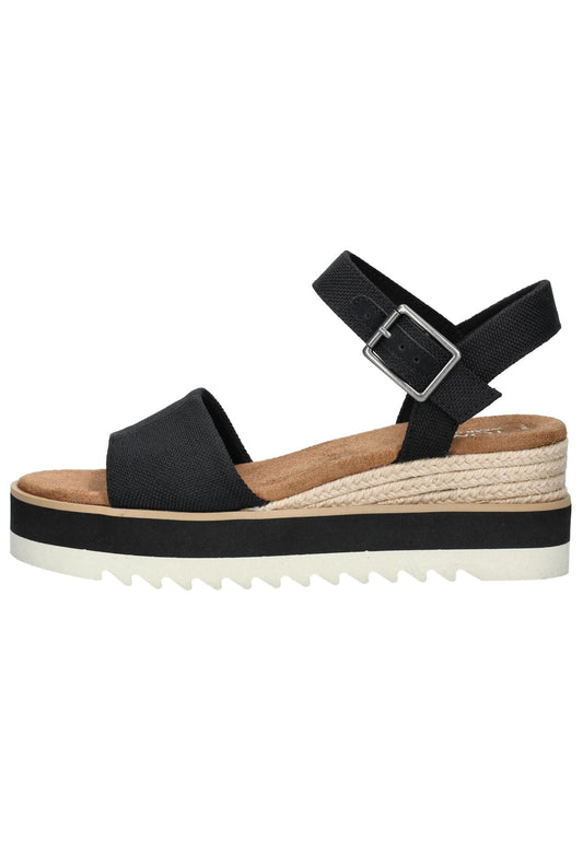 TOMS Sandalen Textil Schwarz