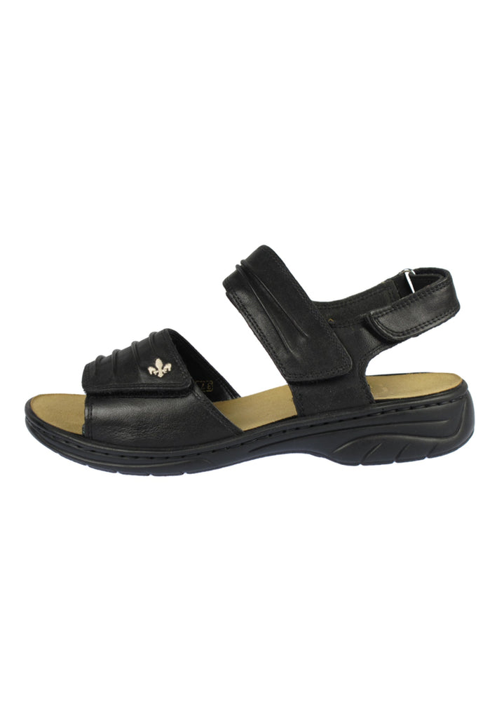 Rieker Sandalen Leder Schwarz - surf4shoes