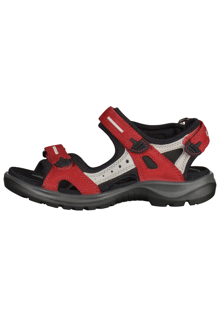 ecco Sandalen Leder/Textil Rot/Weiß - surf4shoes
