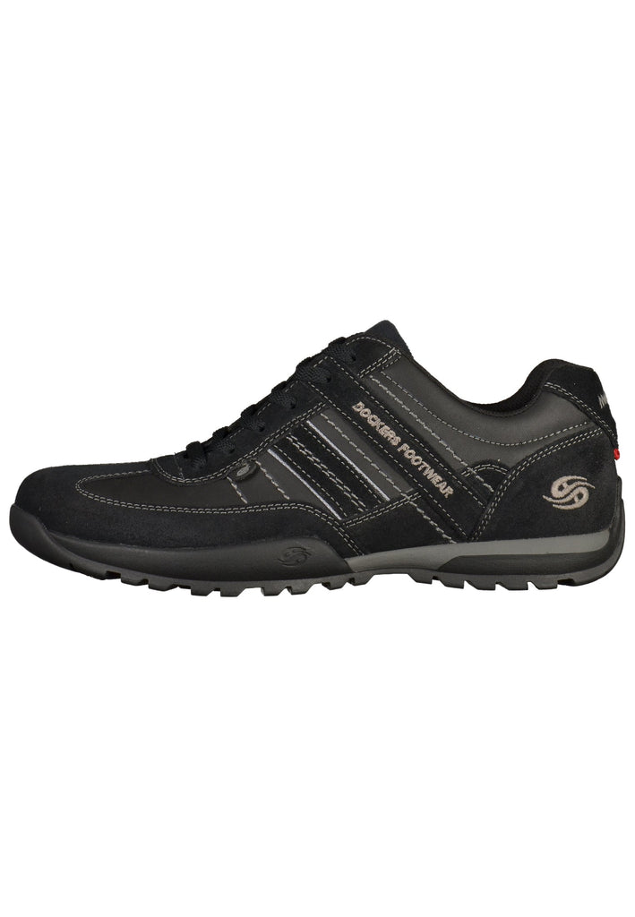 Dockers Sneaker Leder/Synthetik Schwarz/Grau - surf4shoes