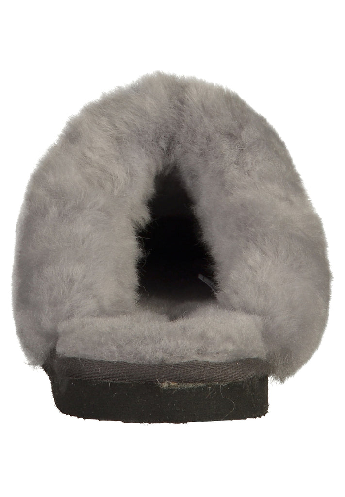 Shepherd Hausschuhe Leder Grau Warmfutter - surf4shoes