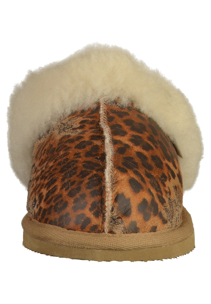 Shepherd Hausschuhe Leder Leopard - surf4shoes