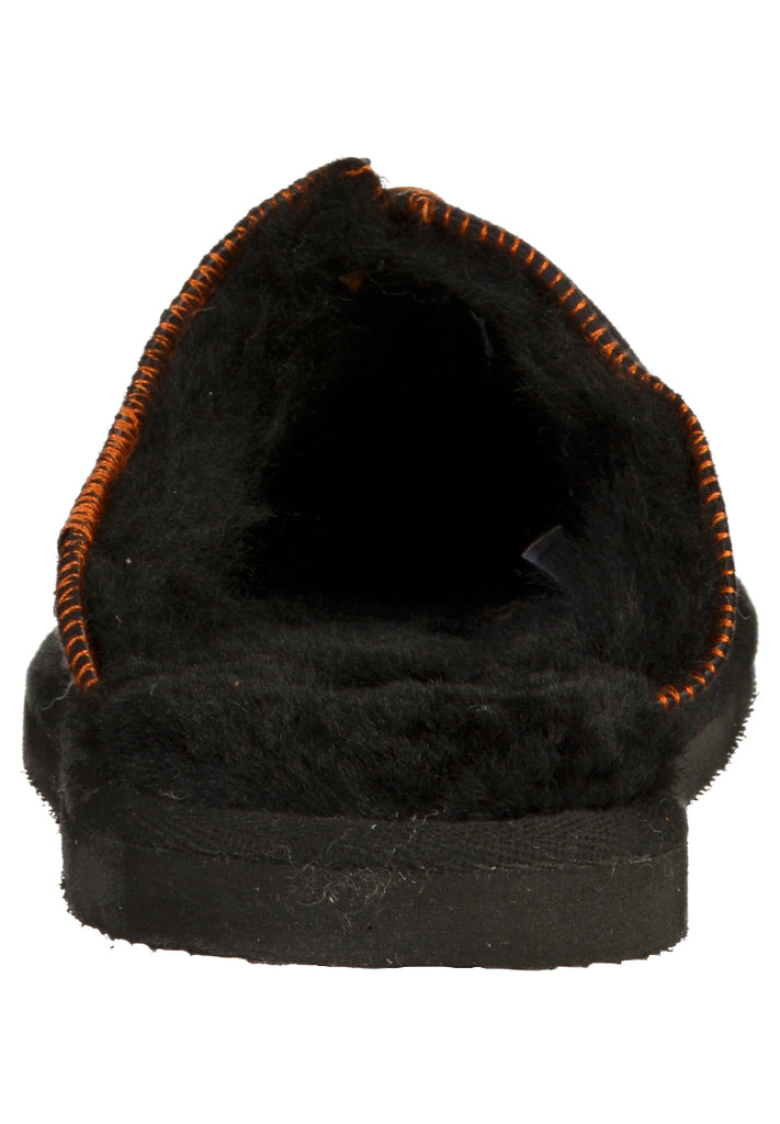 Shepherd Hausschuhe Leder Schwarz - surf4shoes