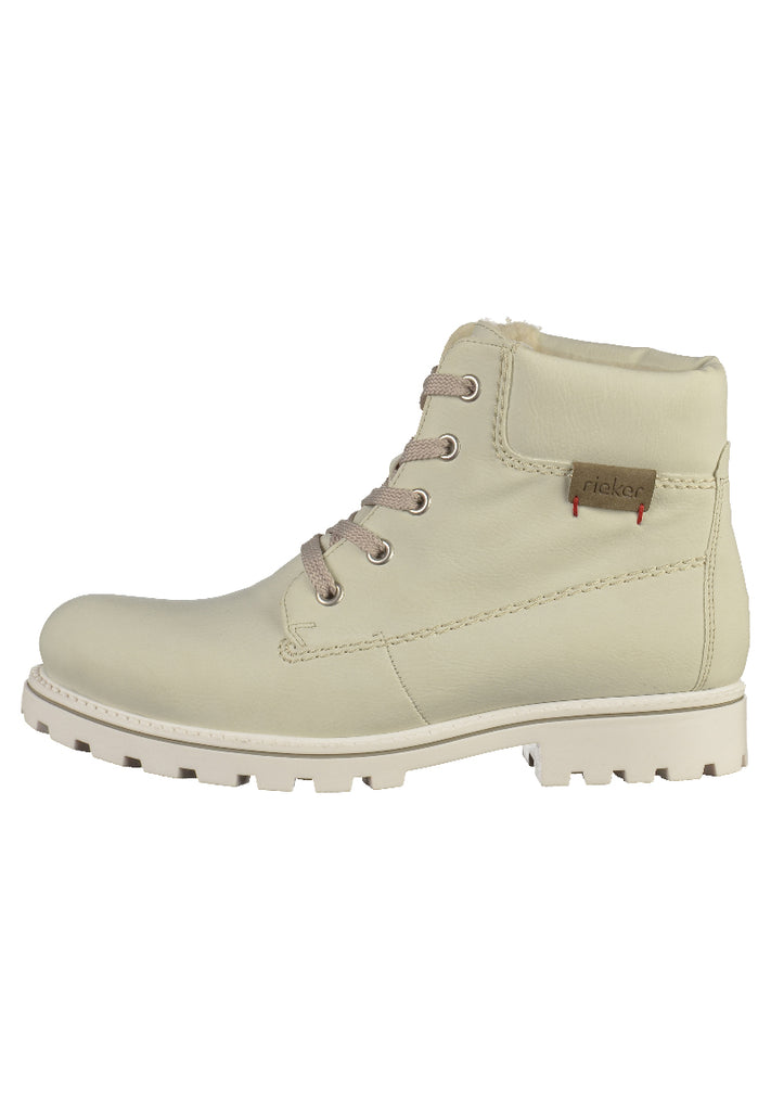 Rieker Stiefelette Lederimitat Weiß - surf4shoes