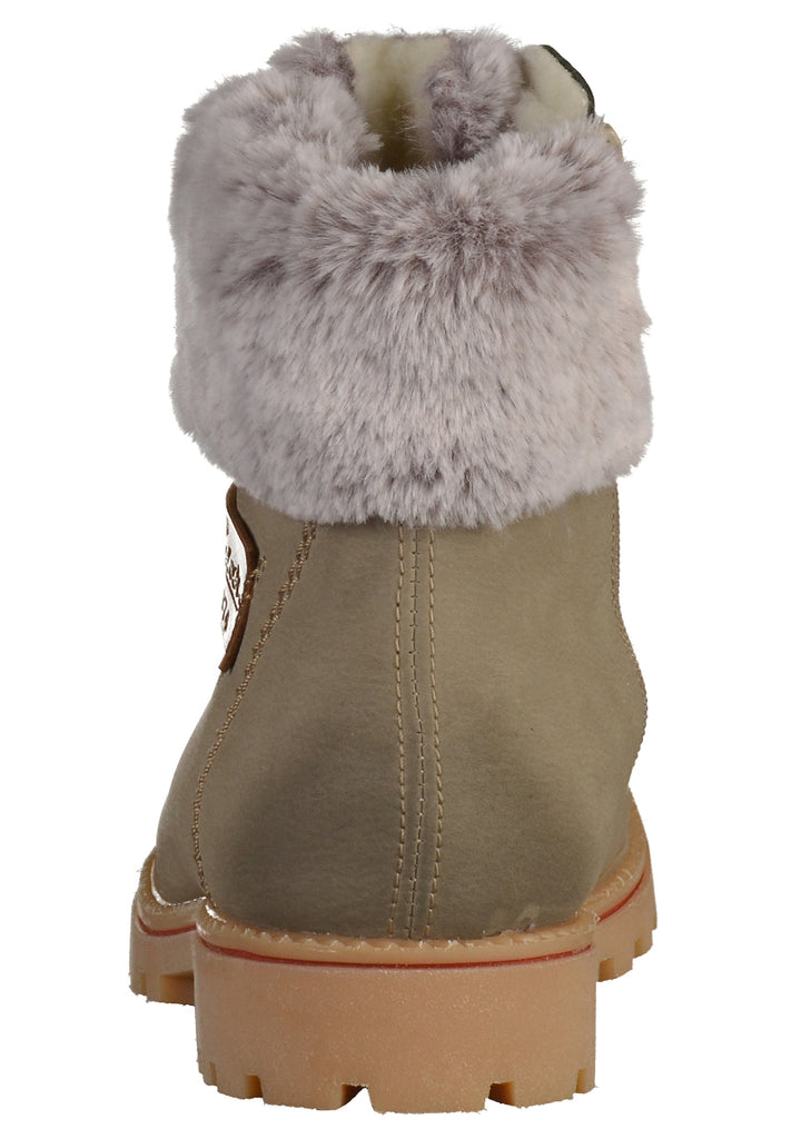 Rieker Stiefelette Lederimitat Beige - surf4shoes