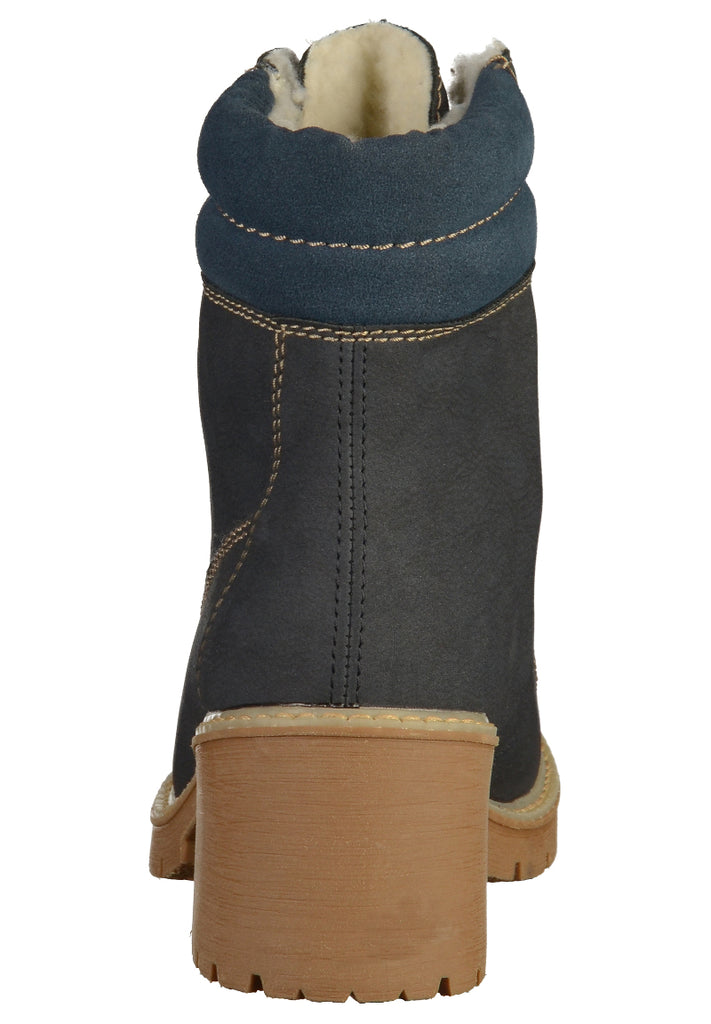 Rieker Stiefelette Lederimitat Blau - surf4shoes