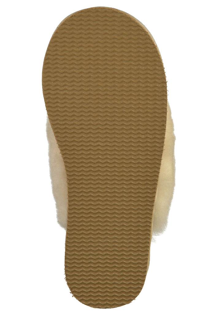 Shepherd Hausschuhe Leder Creme - surf4shoes